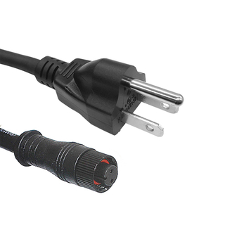 NEMA 5-15P To M12 2-Pin 18AWG 2C SJOW Waterproof Power Cord for Radon Fan