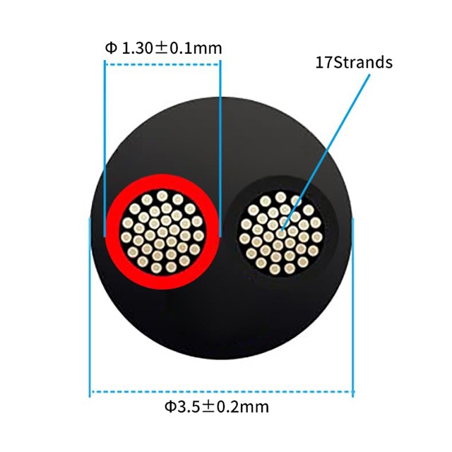 22 AWG 2 Conductor Wire - UL 2464 22/2 Stranded Tinned Copper PVC Cable for LED Strips, Low Voltage Lighting, Automotive, Outdoor Use