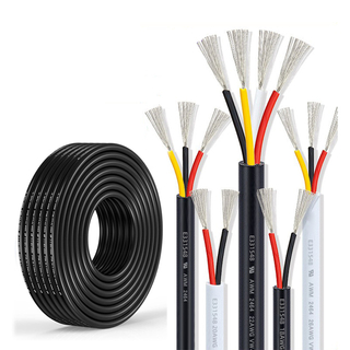 UL 2464 24-18AWG 2/3/4/5/6 Core Cable - Tinned Copper PVC Wire for LED Strips, Low Voltage Lighting, Automotive, Outdoor Extension (10ft, 16ft, 50ft)