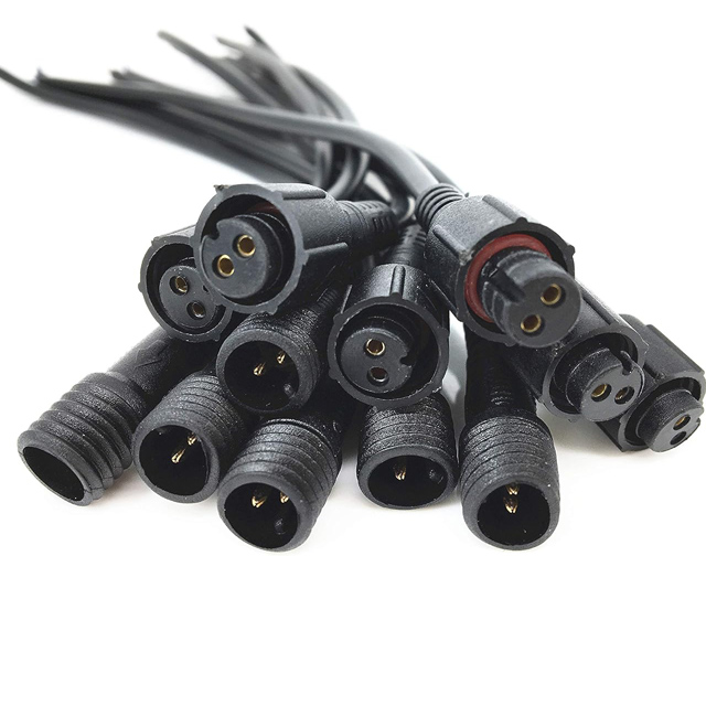 2-Pin IP67 Waterproof RGB Connector – Male/Female for LED Strips
