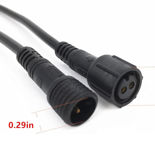 2-Pin IP67 Waterproof RGB Connector – Male/Female for LED Strips