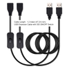 2m USB Charging Extension Cable with 303 on Off for LED