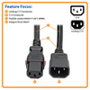 Heavy-Duty PDU Power Cord Locking C13 To C14 Power Cable