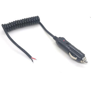 With Spring Wire Car Cigarette Lighter Connecting Wire Cable