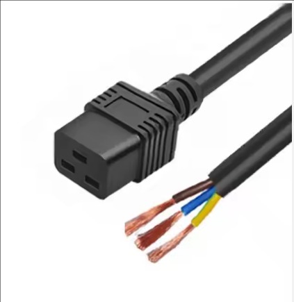 1.5mm² H05VV-F PDU Power Cable 1.8m (6ft) - IEC320 C13 To Stripped Wires 5cm - Full Copper AC Extension Cord for Server/Data Center