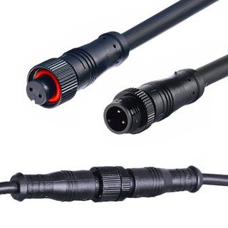 Waterproof M12 2-Pin Connector (Male/Female) for Radon Fan Cable - Factory Direct