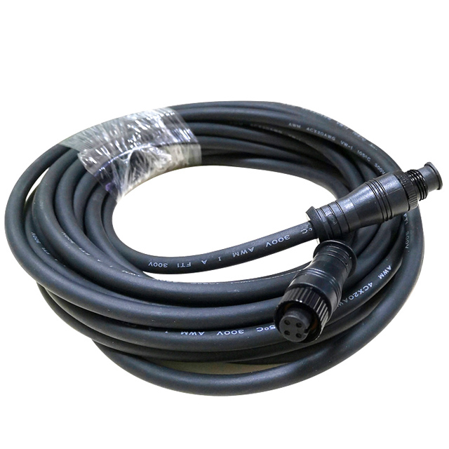 M12 Waterproof Extension Cable 4-Pin 18AWG IP67 - PVC/Rubber Wire for Car, Truck, Boat, Outdoor LED Strips