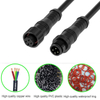 M12 4-Pin LED Connector Set - Male & Female Plug with 30cm 18AWG Cable, IP67 Waterproof for Outdoor LED Strips, Car, Truck, Boat Lighting