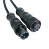 M12 4-Pin LED Connector Set - Male & Female Plug with 30cm 18AWG Cable, IP67 Waterproof for Outdoor LED Strips, Car, Truck, Boat Lighting