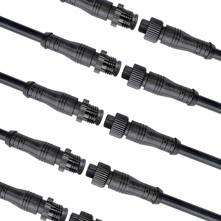 M12 Waterproof Extension Cable 4-Pin 18AWG IP67 - PVC/Rubber Wire for Car, Truck, Boat, Outdoor LED Strips