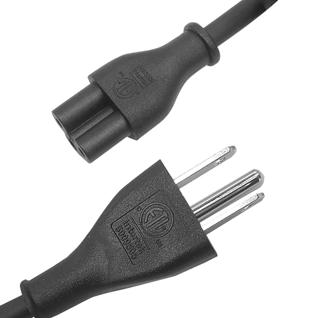 High-Quality Matte PVC 18AWG C5 Universal AC Power Cord