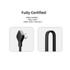 Durable Matte PVC Power Cord with NEMA 5-15P Plug for Computers & Business