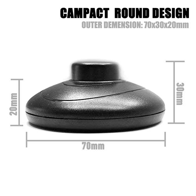5FT Foot Pedal Switch AC 125V Inline Push Button with Polarized Wire Plug & Round Control Lamp for Christmas Tree Decorations ‌