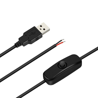 2m UL 2464 22AWG USB Cable with On/off Switch for DIY Projects