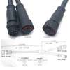 IP68 Waterproof M16 3-Pin Y Splitter Cable Male To Female for Aquarium/Fish Tank Lighting