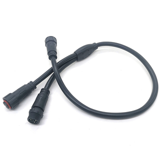 IP68 Waterproof M16 3-Pin Y Splitter Cable Male To Female for Aquarium/Fish Tank Lighting