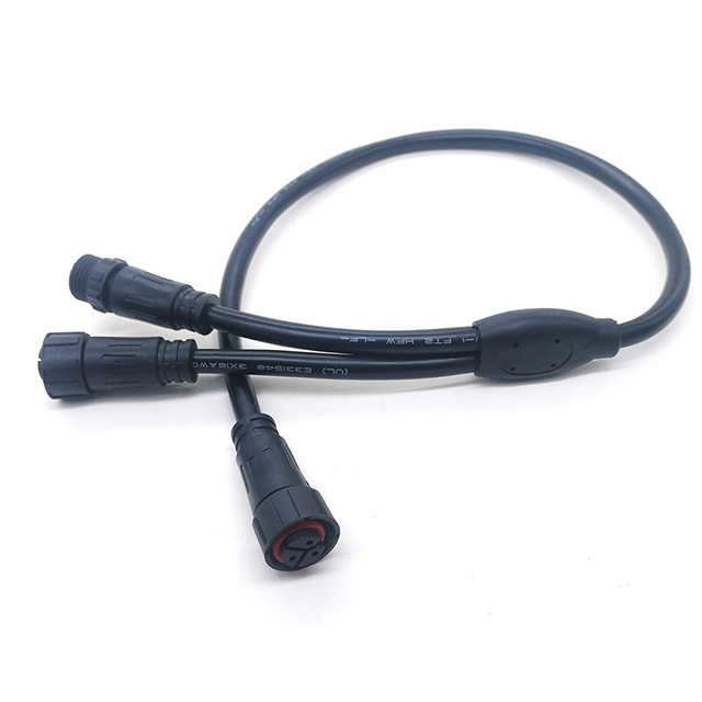 IP68 Waterproof M16 3-Pin Y Splitter Cable Male To Female for Aquarium/Fish Tank Lighting