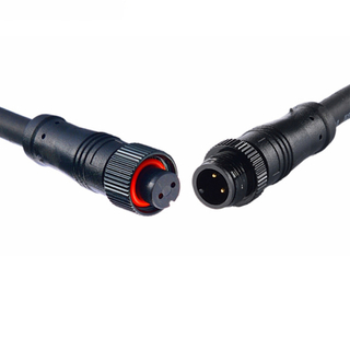 IP67 Rated M12 2-Pin Male/Female Circular Connector with Cable – Waterproof & Durable