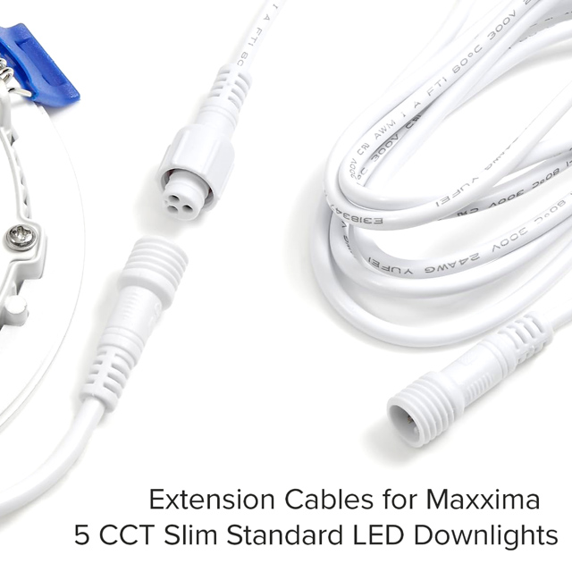 Outdoor Waterproof 3-Pin Extension Cable for 5-CCT Downlights